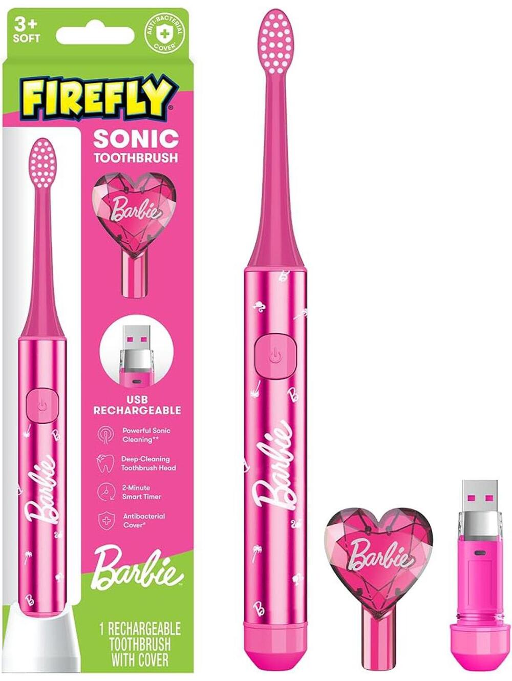 Firefly Barbie Sonic Rechargeable Toothbrush with USB Charging